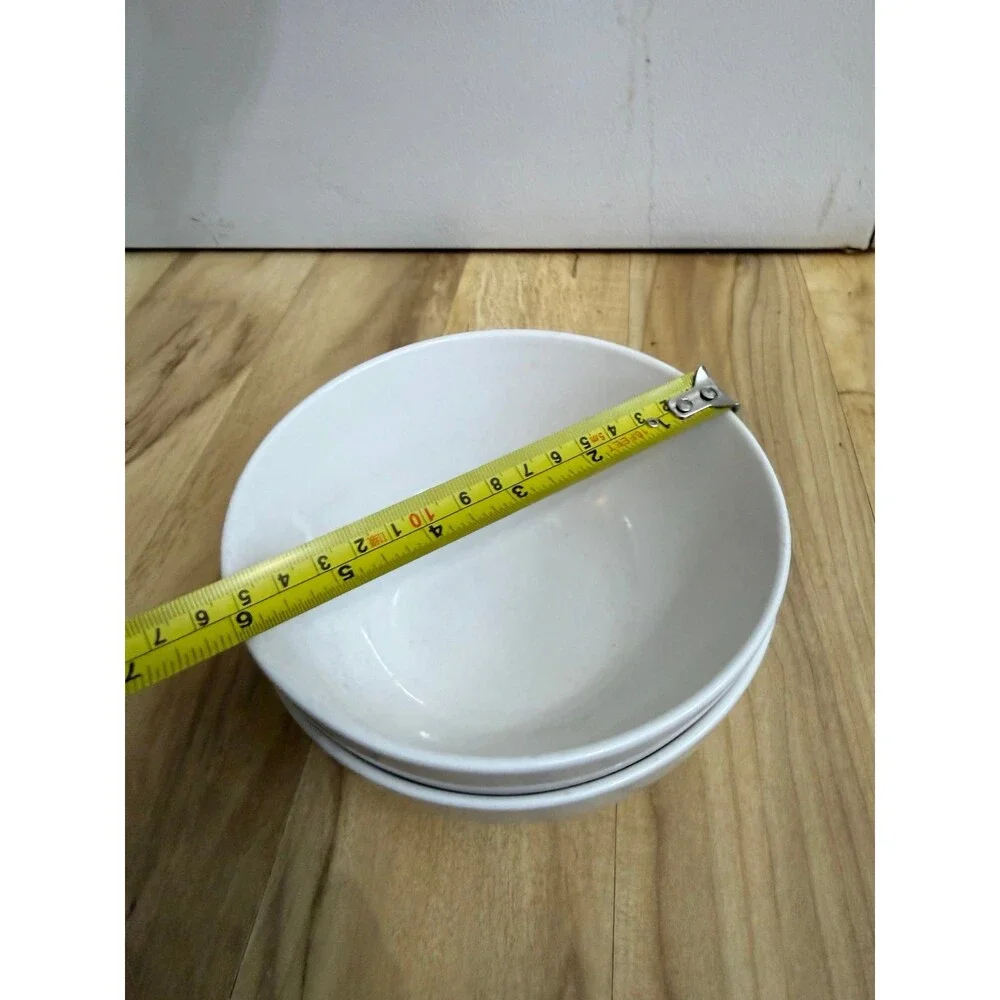 Thomson Pottery White Ceramic Bowl Set (2)